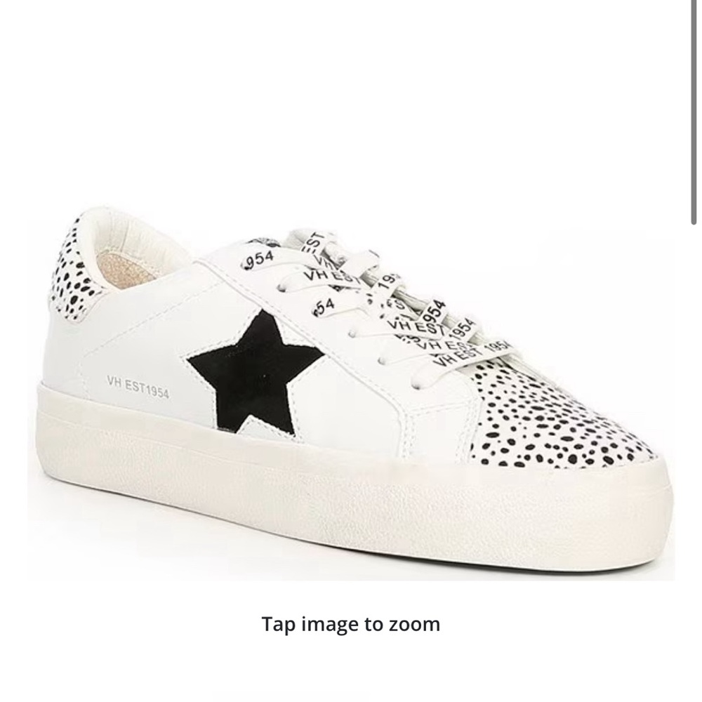 Vintage Havana Forever Leather Cheetah Print Star Sneakers Size 7